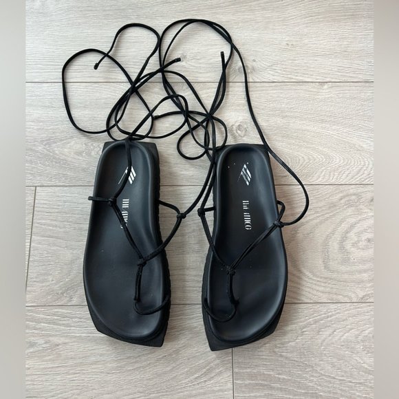The Attico Black Strappy Platform Sandals Size 37 - Picture 7 of 11